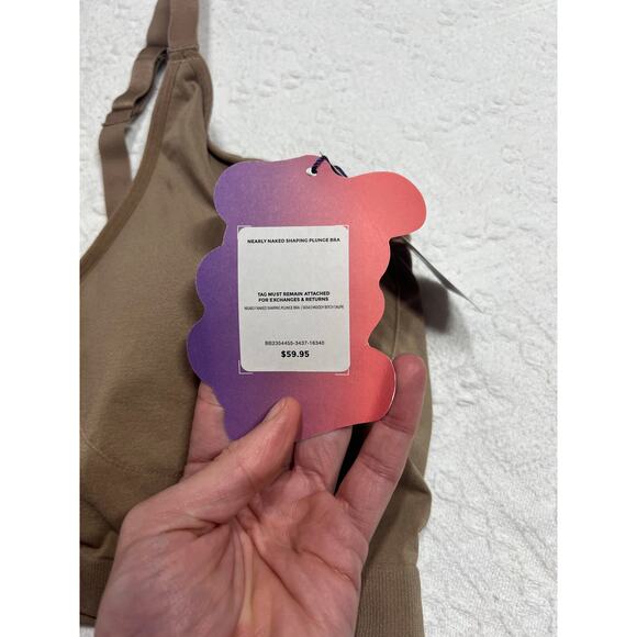 Yitty Nearly Naked Shaping Plunge Bra, sz 3x/4x, color “Moody B*tch Taupe” NWT - Picture 8 of 11